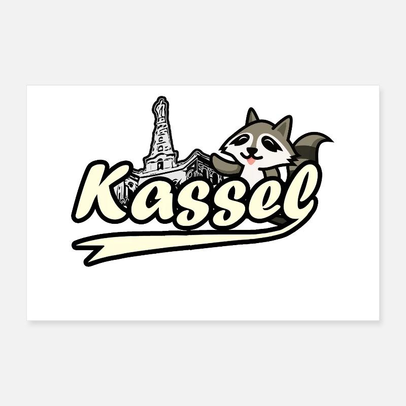 Kassel Waschbär Herkules Poster 30x20 cm
