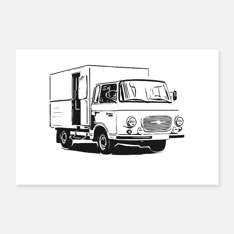 Barkas - Panel van Poster 12" x 8" (30x20 cm)
