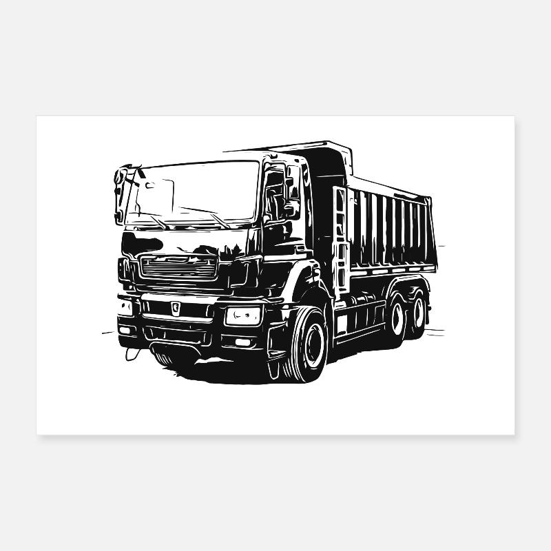 KAMAZ - КАМАЗ Kipper Poster 30x20 cm