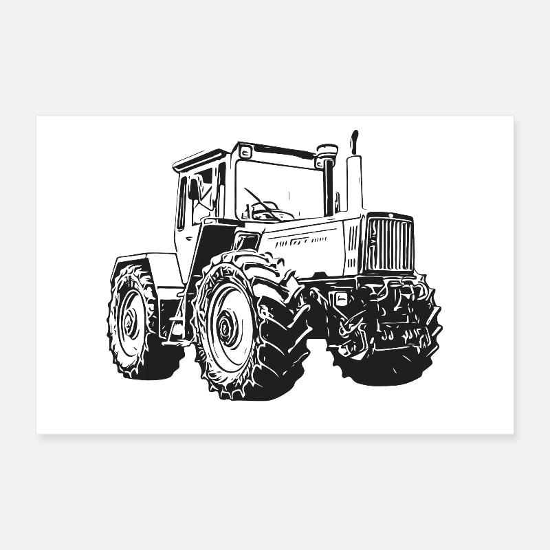 MB trac 1800 intercooler tractor Poster 12" x 8" (30x20 cm)