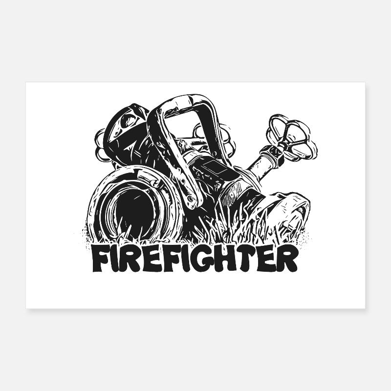 Firefighter Poster 30x20 cm