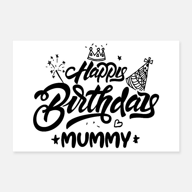 Joyeux anniversaire maman Poster 30 x 20 cm