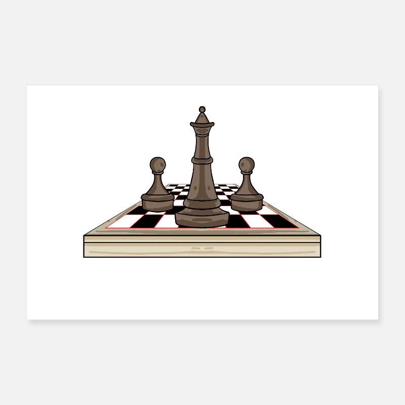 Schach Schachbrett Poster 30x20 cm