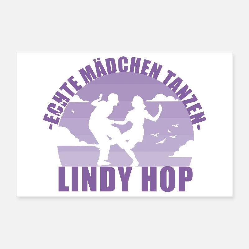 Echte Mädchen tanzen Lindy Hop Geschenk Poster 30x20 cm