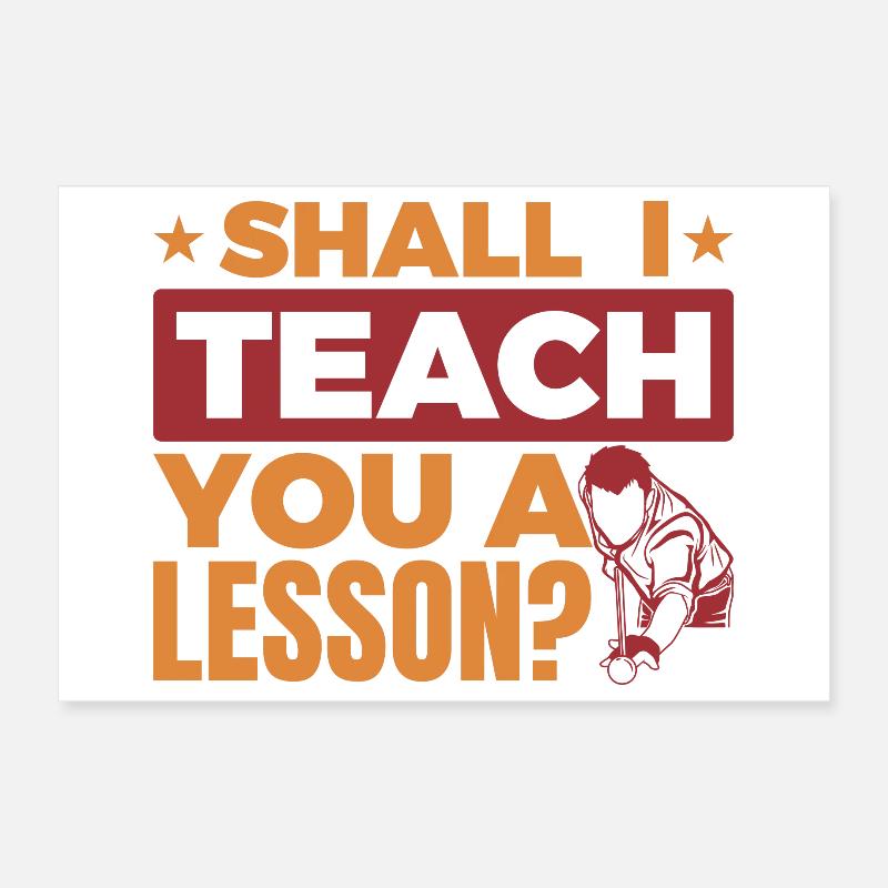 Witziger Billard Spruch Poster 30x20 cm