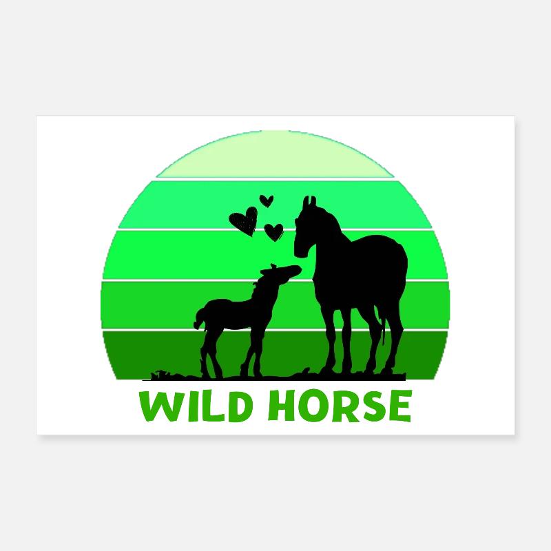 cheval, cheval sauvage, passionné de chevaux Poster 30 x 20 cm