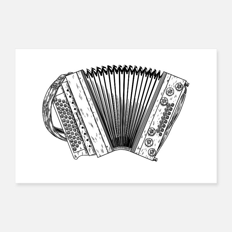 Ziach - Harmonica styrienne - Squeezebox | ZiachON Poster 30 x 20 cm