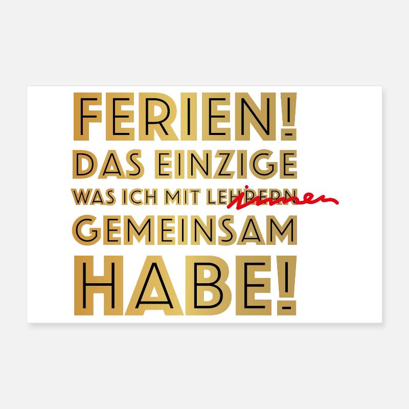 Schule, Lehrer, Ferien Poster 30x20 cm