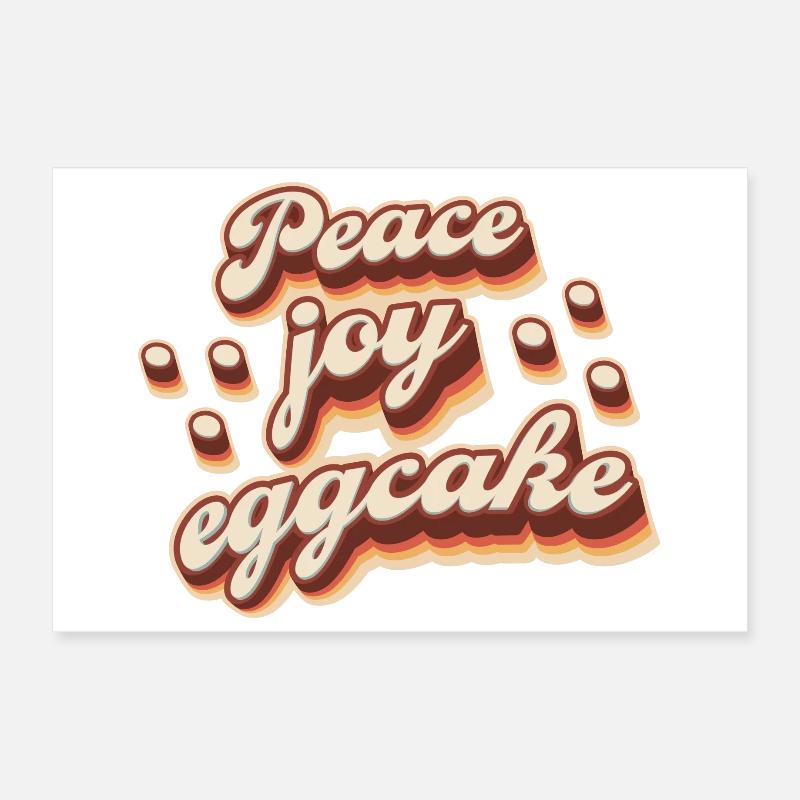 Peace Joy Eggcake Poster 30x20 cm