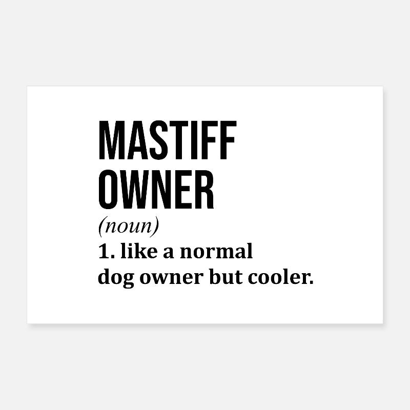 Mastiff Poster 12" x 8" (30x20 cm)