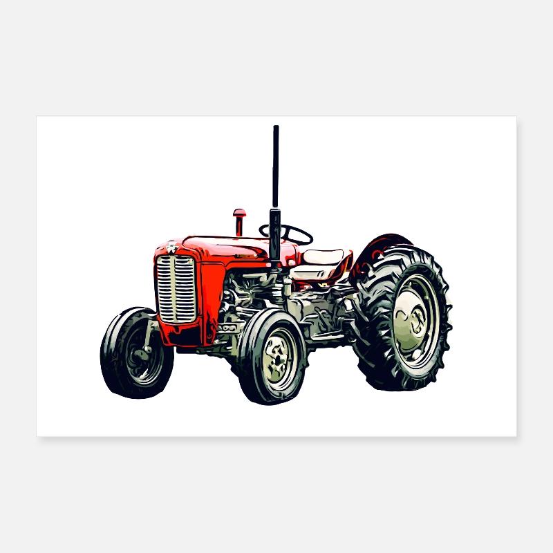 Alter M F 35 Traktor Poster 30x20 cm