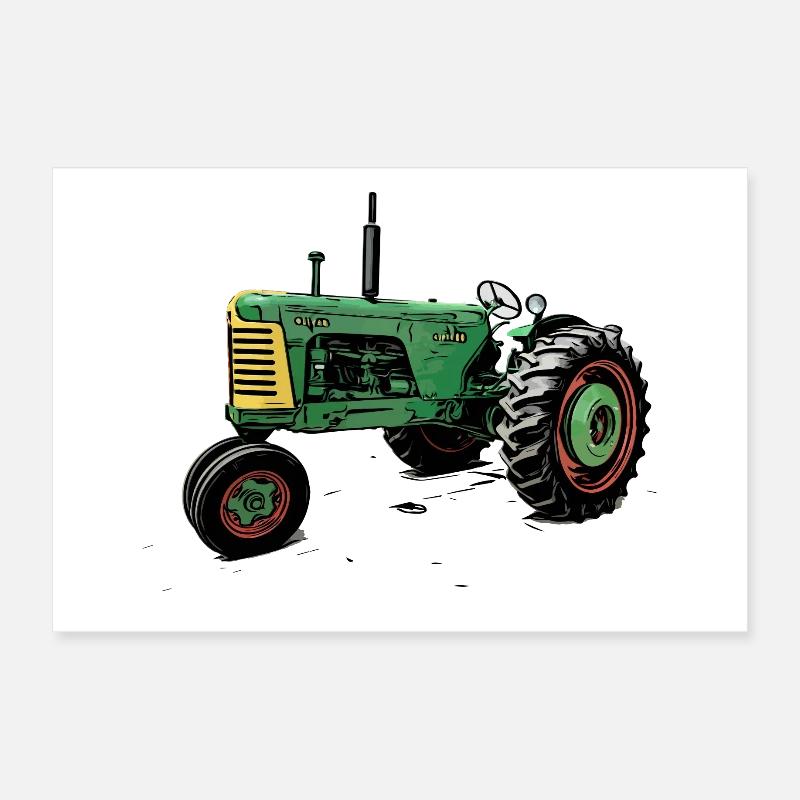 Tracteur Oliver 88 Poster 30 x 20 cm