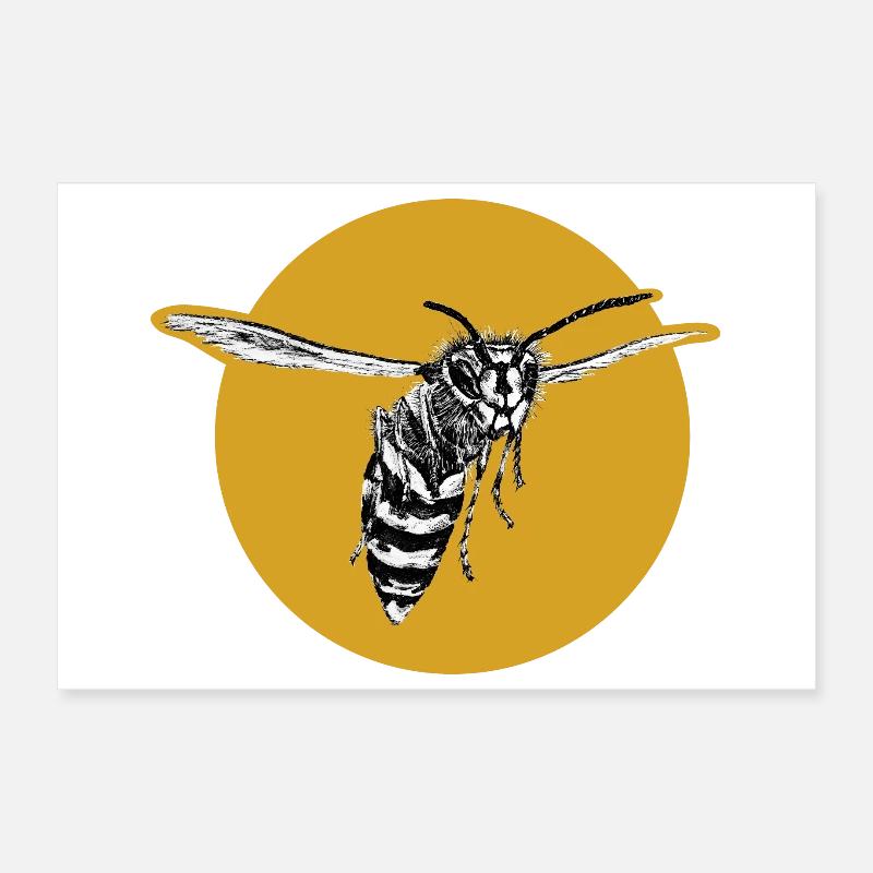 Guêpe - Abeille - Insecte Poster 30 x 20 cm