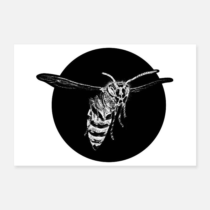 Wasp - Bee - Insect Poster 12" x 8" (30x20 cm)