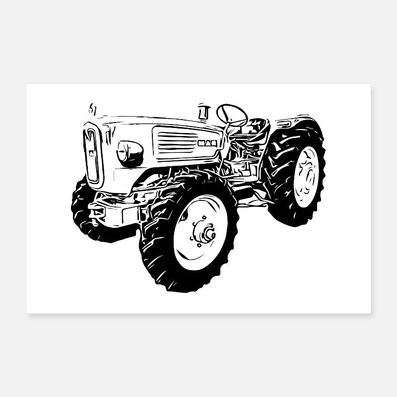 Ackerdiesel Allrad Traktor 4N2 Poster 30x20 cm