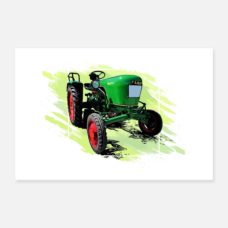 Dieselross F12 Oldtimer Traktor Poster 30x20 cm