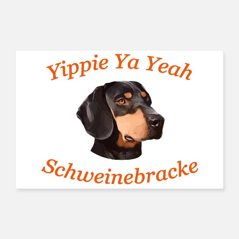 Yippie Ya Yeah - Bracke Poster 30x20 cm