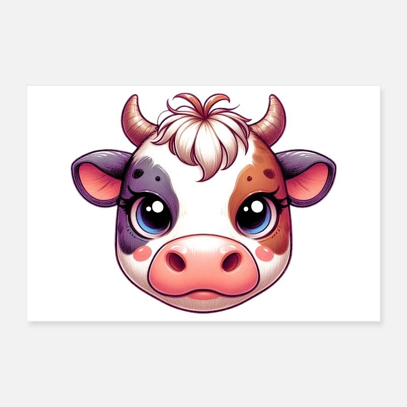 Vache Poster 30 x 20 cm