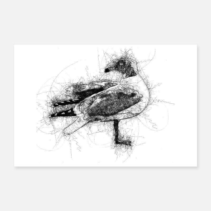 Möwe Poster 30x20 cm