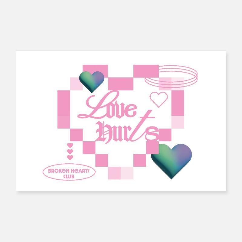 Love hurts Poster 12" x 8" (30x20 cm)