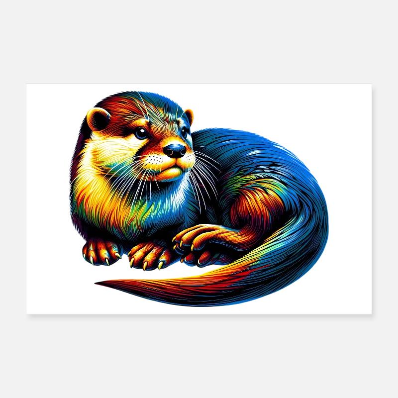 Otter Poster 12" x 8" (30x20 cm)