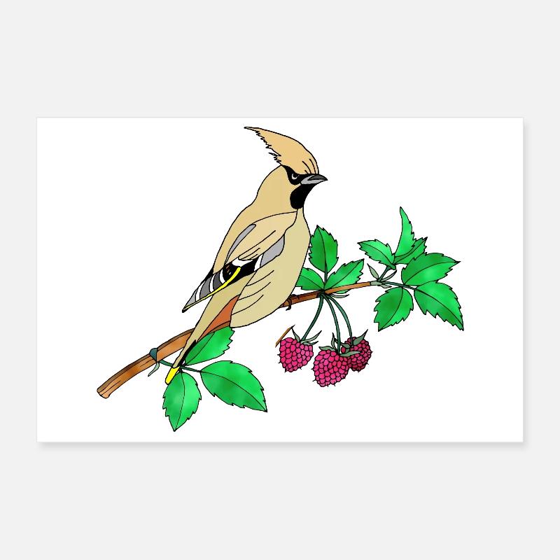 Bunter Vogel Poster 30x20 cm