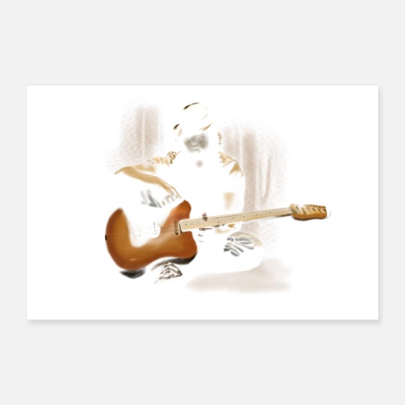 guitariste Poster 30 x 20 cm