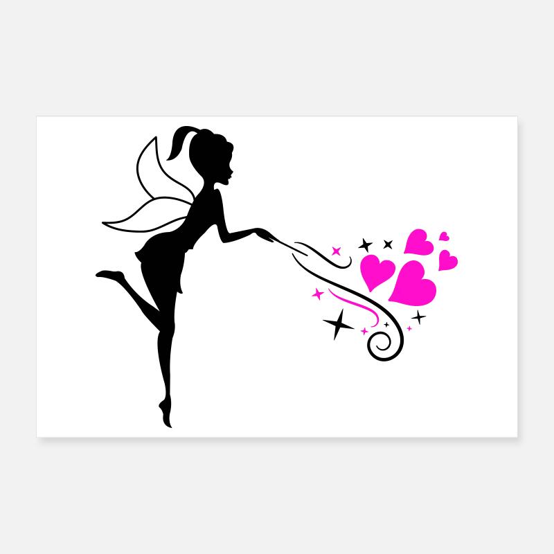 Sort d’elfe fée Poster 30 x 20 cm