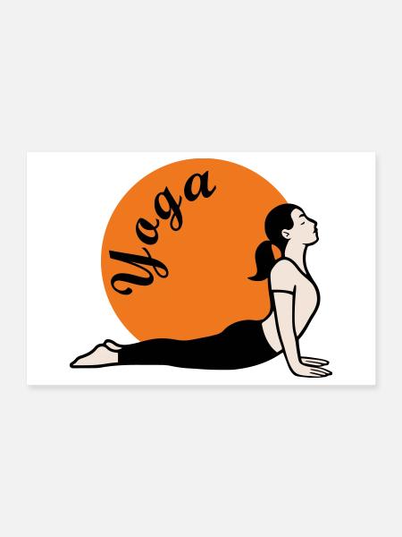 Yoga Love - Poster 30x20 cm - Weiß - Vorne