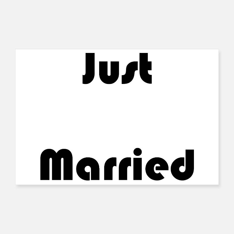 JUST MARRIED. EVJF. SAINT VALENTIN. COUPLE Poster 30 x 20 cm