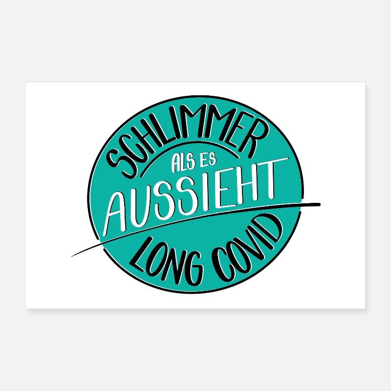 Schlimmer als es aussieht, Long Covid Poster 30x20 cm