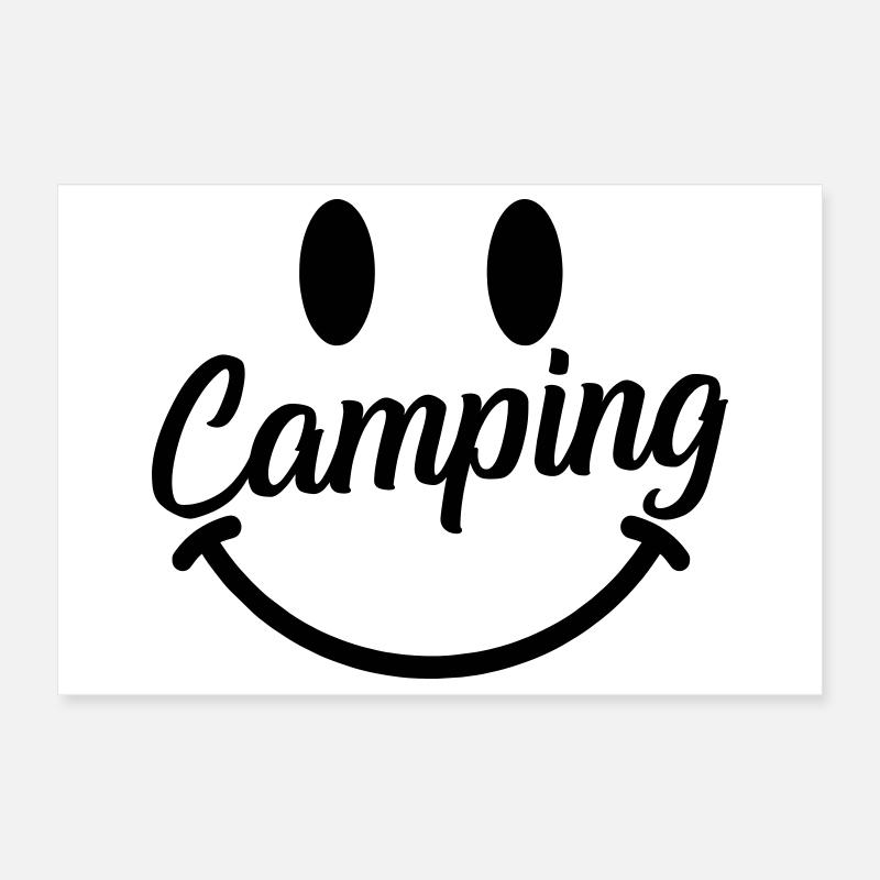 Camping smile Poster 30x20 cm