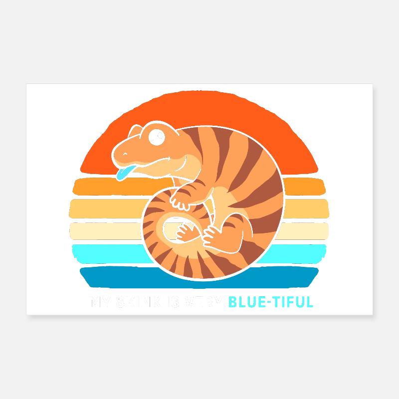 Lézard à langue bleue Poster 30 x 20 cm