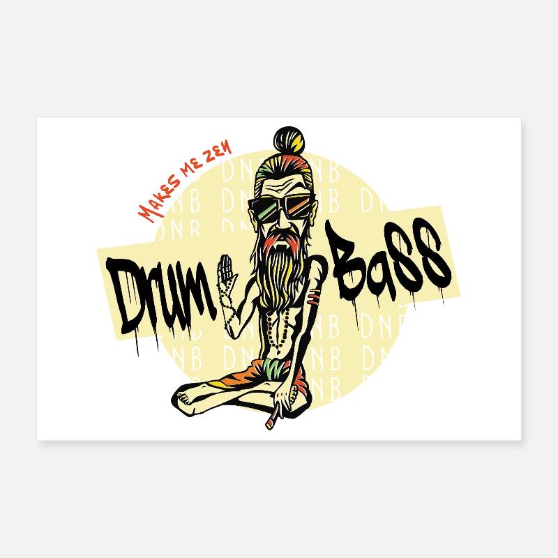 DNB Makes Me Zen - Drum and Bass, DnB, Drum n Bas Poster 30 x 20 cm