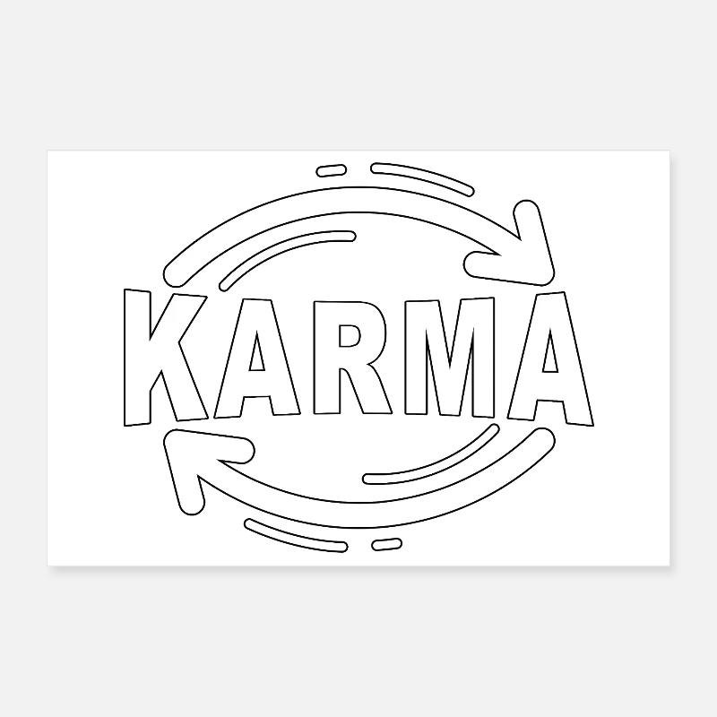 Karma - Minimalist Statement Design Poster 12" x 8" (30x20 cm)