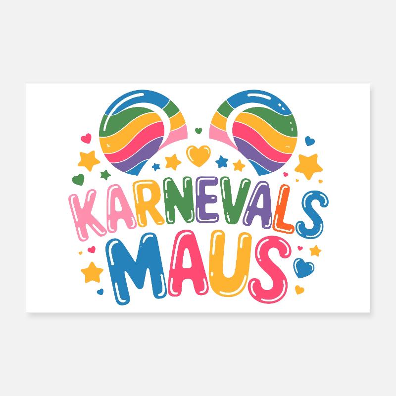 Karnevalsmaus Karneval Köln Kölner Karnevals Maus Poster 30x20 cm