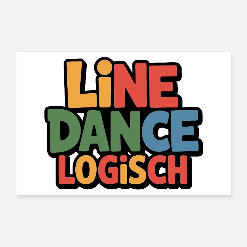 Line Dance Logisch Poster 30x20 cm