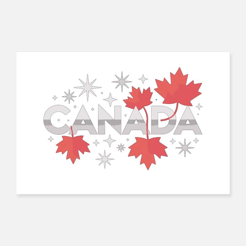 Canada Maple Leaf Gift Idea Poster 12" x 8" (30x20 cm)