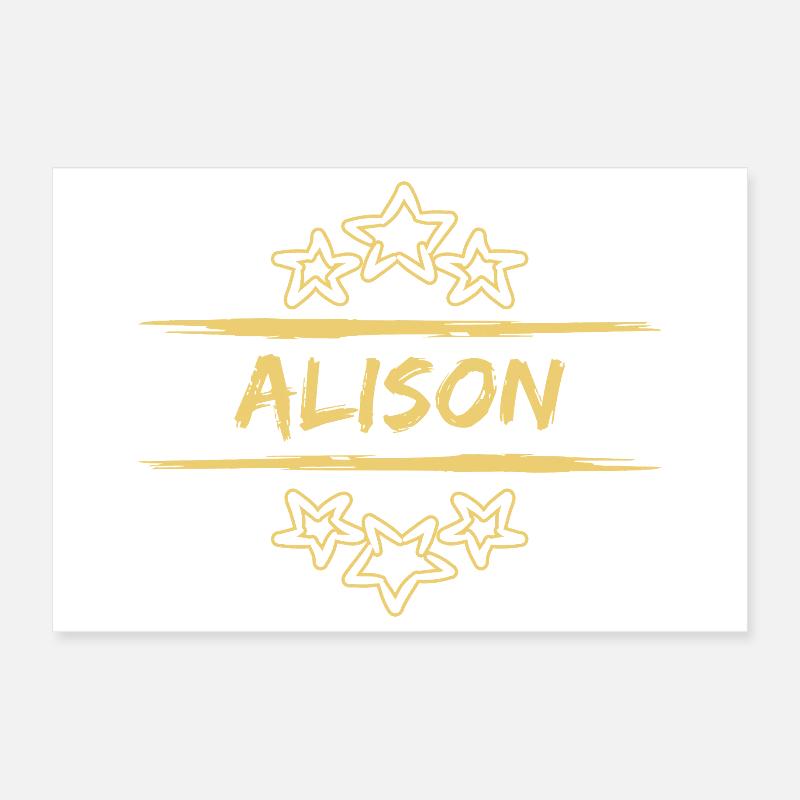 Nom de naissance Alison Poster 30 x 20 cm