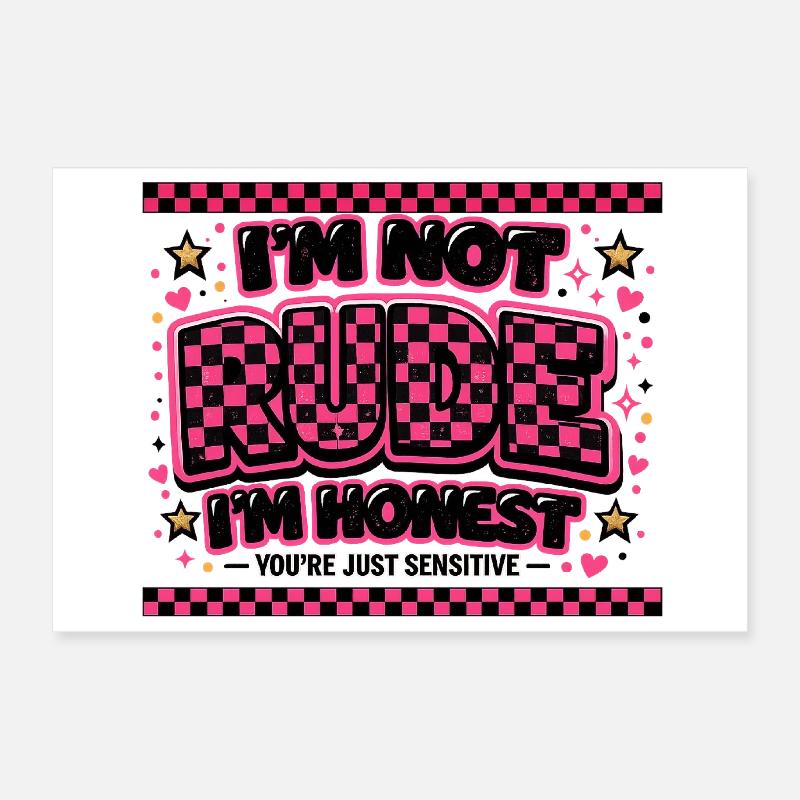 Not Evil, Honest – Cheeky Saying Gift Poster 12" x 8" (30x20 cm)