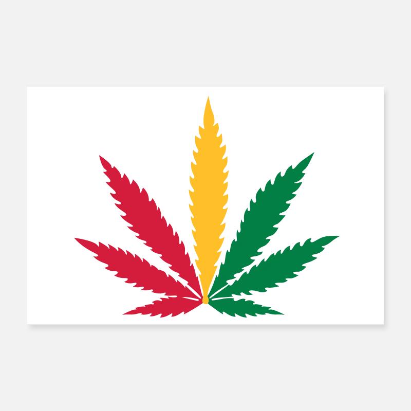 weed rasta Poster 12" x 8" (30x20 cm)