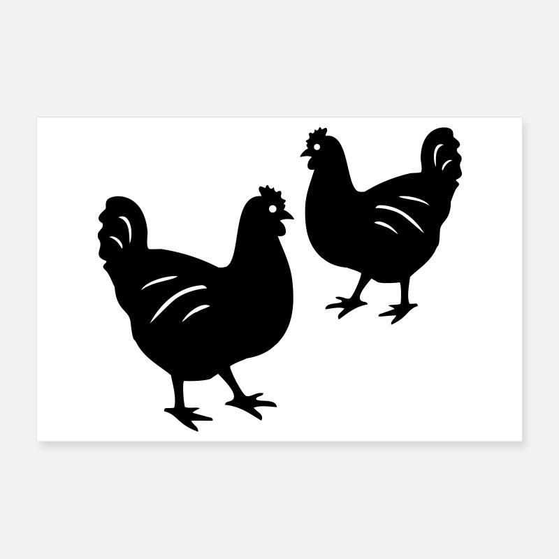 Poulets Poster 30 x 20 cm