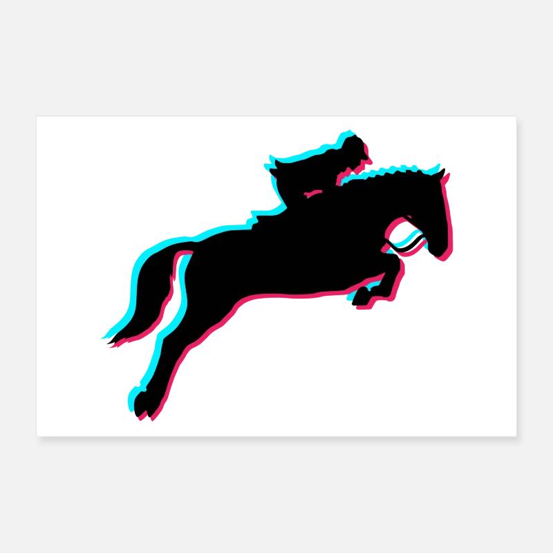 équitation Poster 30 x 20 cm