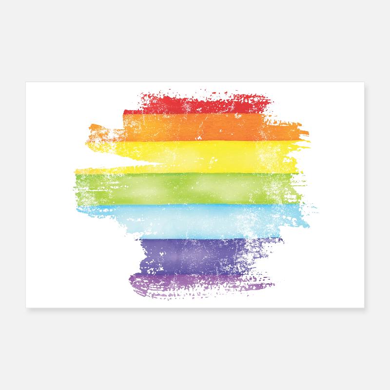 Stolz Pinsel Regenbogen Poster 30x20 cm