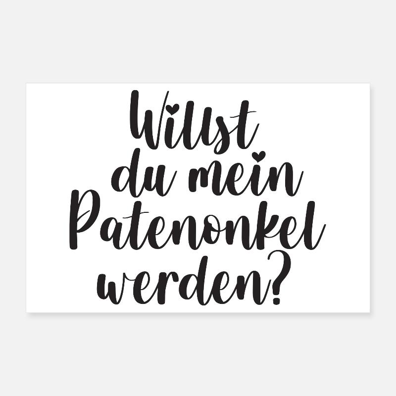 Patenonkel Frage Geschenk Pate Onkel Poster 30x20 cm
