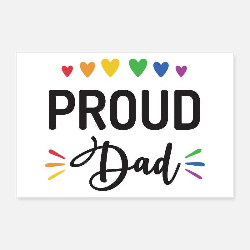 Proud Dad Poster 12" x 8" (30x20 cm)
