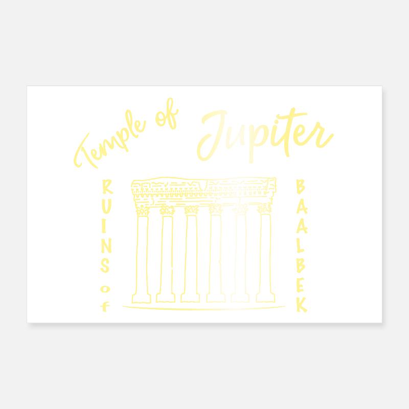 Liban, Colonnes de Jupiter, or, Baalbek Poster 30 x 20 cm