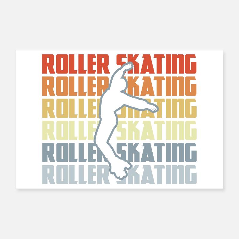 Rollschuh Disco Poster 30x20 cm