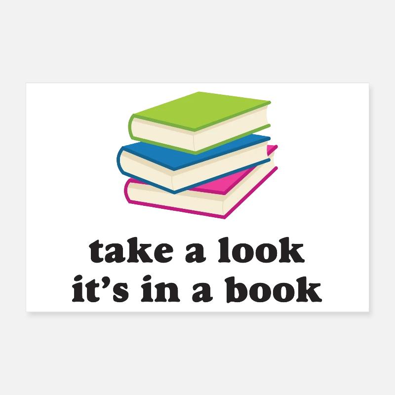 Jetez un coup d’œil, c’est dans un livre Poster 30 x 20 cm