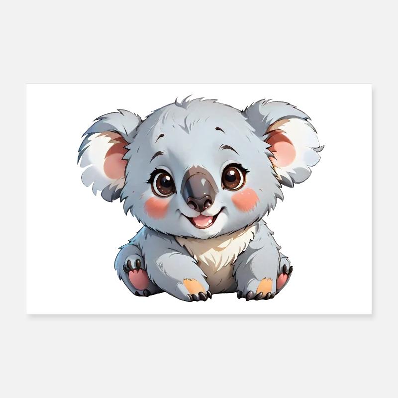 Koala de dessin animé mignon Poster 30 x 20 cm